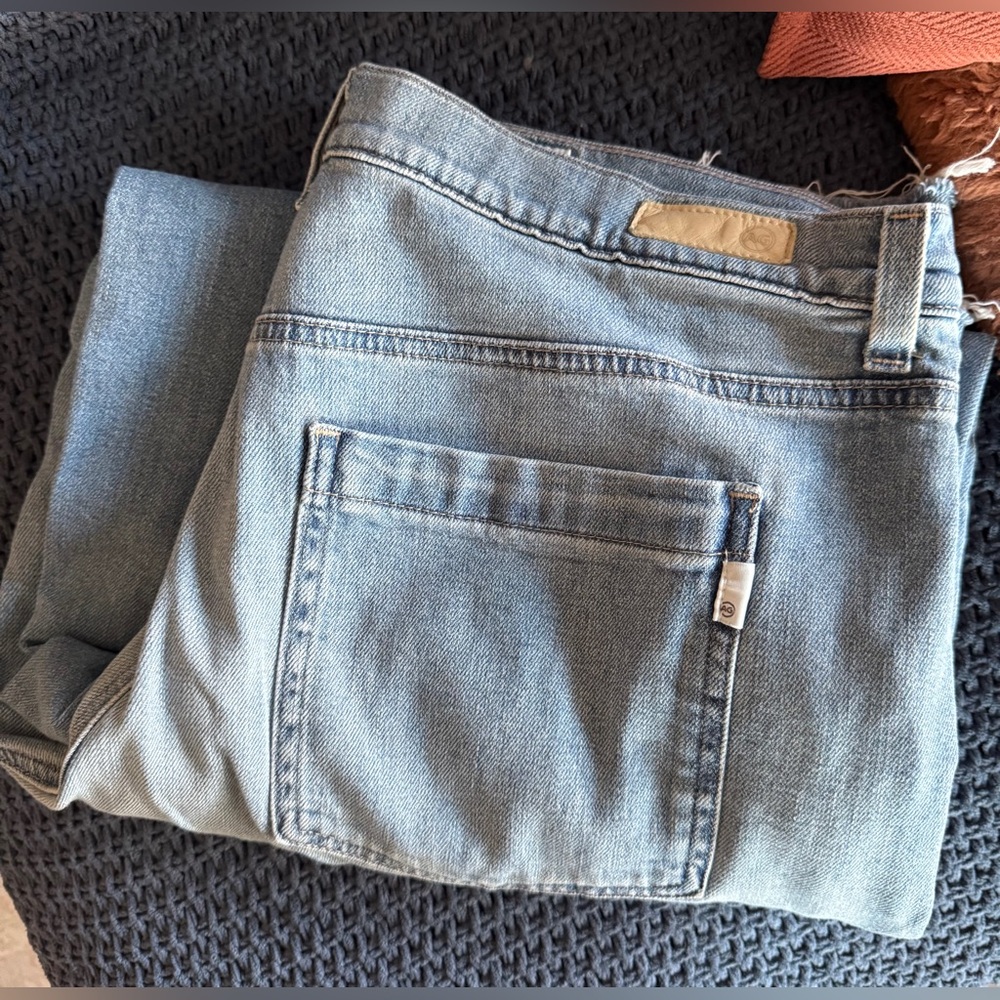AG Adriano Goldschmied Light Blue Wide Leg Jeans- Stella Ankle - Picture 9 of 10